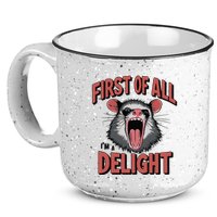Angry Possum First Of All Im A Delight Possum Meme 15oz Campfire Ceramic Mug