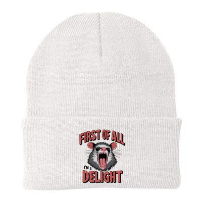Angry Possum First Of All Im A Delight Possum Meme Beanie