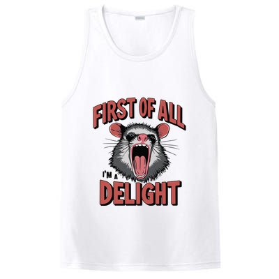 Angry Possum First Of All Im A Delight Possum Meme PosiCharge Competitor Tank
