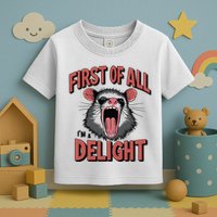 Angry Possum First Of All Im A Delight Possum Meme Toddler T-Shirt