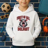 Angry Possum First Of All Im A Delight Possum Meme Kids Hoodie