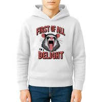 Angry Possum First Of All Im A Delight Possum Meme Kids Hoodie
