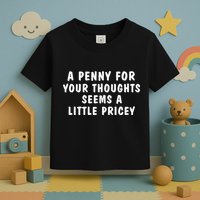 A Penny For Your Thoughts Funny Sarcastic Joke Toddler T-Shirt
