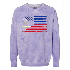 American Philippines Flag Colorblast Crewneck Sweatshirt