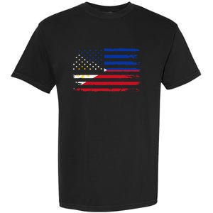 American Philippines Flag Garment-Dyed Heavyweight T-Shirt