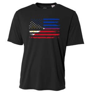 American Philippines Flag Cooling Performance Crew T-Shirt