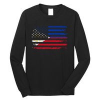 American Philippines Flag Long Sleeve Shirt