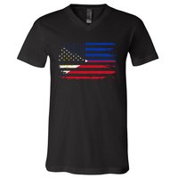 American Philippines Flag V-Neck T-Shirt