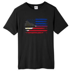 American Philippines Flag Tall Fusion ChromaSoft Performance T-Shirt