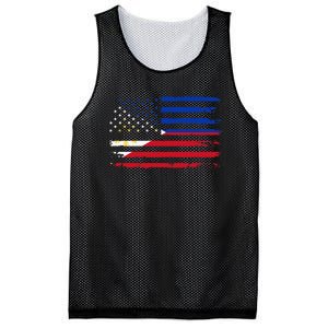 American Philippines Flag Mesh Reversible Basketball Jersey Tank