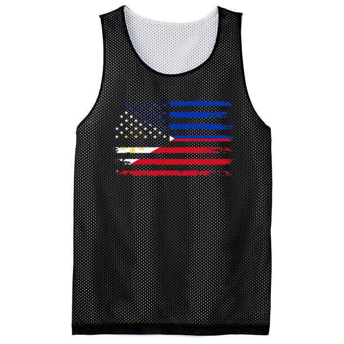 American Philippines Flag Mesh Reversible Basketball Jersey Tank