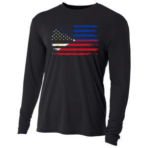 American Philippines Flag Cooling Performance Long Sleeve Crew