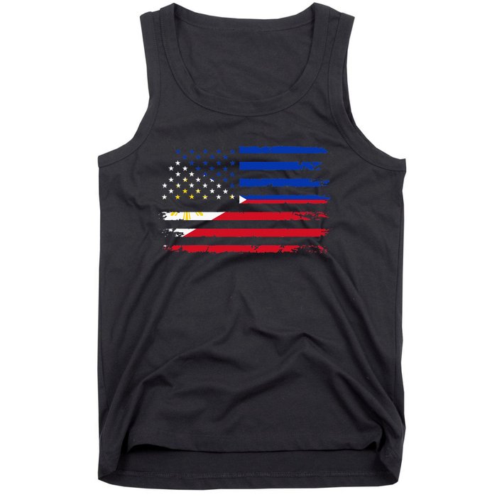 American Philippines Flag Tank Top