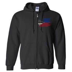 American Philippines Flag Full Zip Hoodie