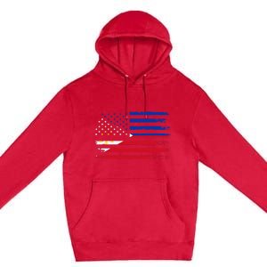 American Philippines Flag Premium Pullover Hoodie