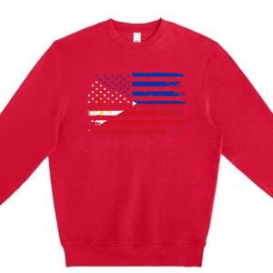 American Philippines Flag Premium Crewneck Sweatshirt