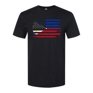 American Philippines Flag Softstyle CVC T-Shirt