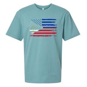 American Philippines Flag Sueded Cloud Jersey T-Shirt