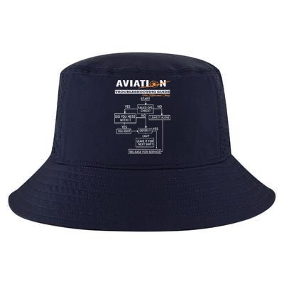 Airplane Pilot Funny Pilot Troubleshooting Guide Tee Cool Comfort Performance Bucket Hat