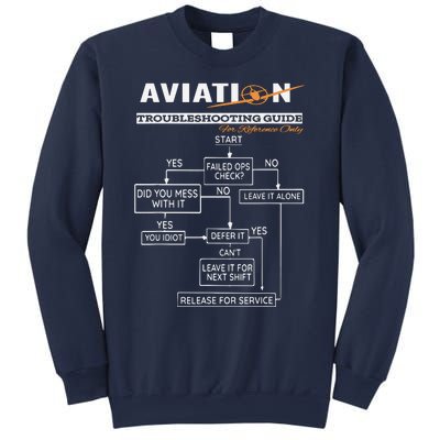 Airplane Pilot Funny Pilot Troubleshooting Guide Tee Sweatshirt