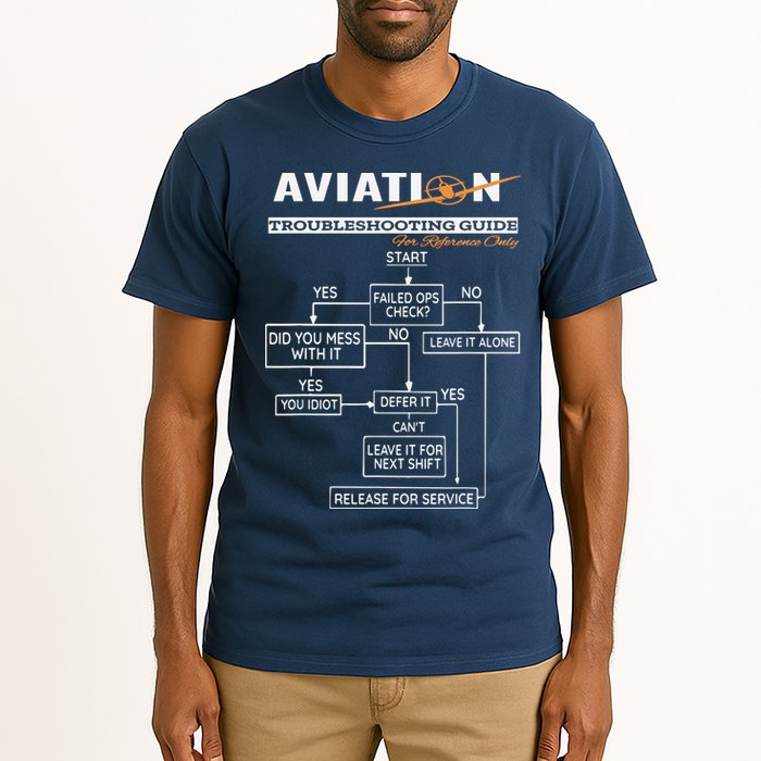 Airplane Pilot Funny Pilot Troubleshooting Guide Tee Tall T-Shirt