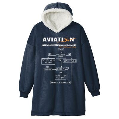 Airplane Pilot Funny Pilot Troubleshooting Guide Tee Hooded Wearable Blanket