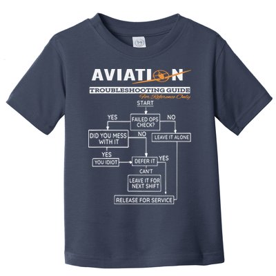 Airplane Pilot Funny Pilot Troubleshooting Guide Tee Toddler T-Shirt