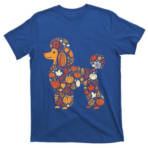 Autumn Pumpkin Fall Poodle Thanksgiving Dog Gift T-Shirt