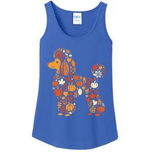 Autumn Pumpkin Fall Poodle Thanksgiving Dog Gift Ladies Essential Tank