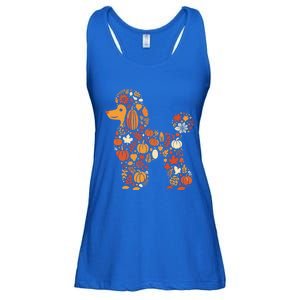 Autumn Pumpkin Fall Poodle Thanksgiving Dog Gift Ladies Essential Flowy Tank