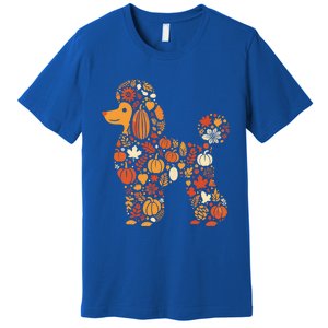 Autumn Pumpkin Fall Poodle Thanksgiving Dog Gift Premium T-Shirt