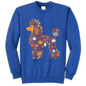 Autumn Pumpkin Fall Poodle Thanksgiving Dog Gift Tall Sweatshirt