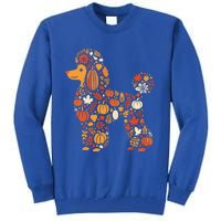 Autumn Pumpkin Fall Poodle Thanksgiving Dog Gift Tall Sweatshirt