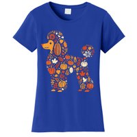 Autumn Pumpkin Fall Poodle Thanksgiving Dog Gift Women's T-Shirt