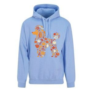 Autumn Pumpkin Fall Poodle Thanksgiving Dog Gift Unisex Surf Hoodie