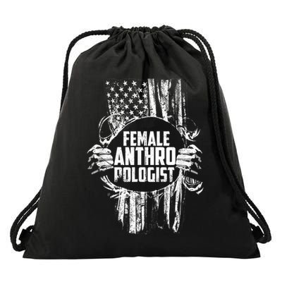 Anthropologist Power Flag Anthropology Student Drawstring Bag
