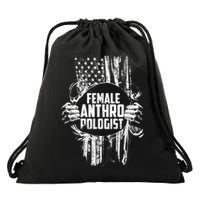 Anthropologist Power Flag Anthropology Student Drawstring Bag
