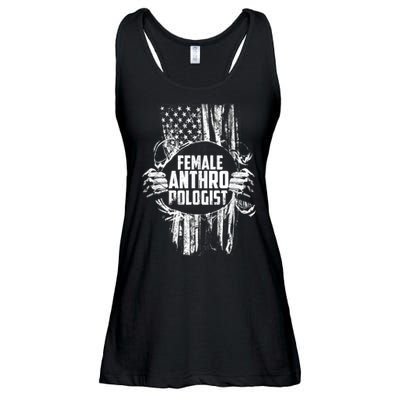 Anthropologist Power Flag Anthropology Student Ladies Essential Flowy Tank