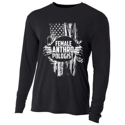 Anthropologist Power Flag Anthropology Student Cooling Performance Long Sleeve Crew