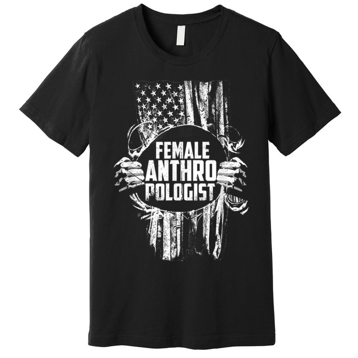 Anthropologist Power Flag Anthropology Student Premium T-Shirt
