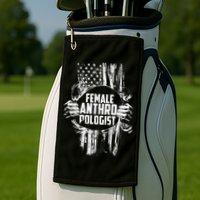 Anthropologist Power Flag Anthropology Student Golf Towel