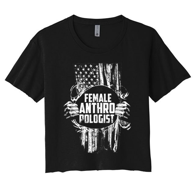 Anthropologist Power Flag Anthropology Student Women's Crop Top Tee
