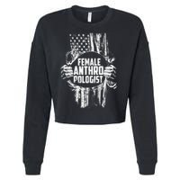 Anthropologist Power Flag Anthropology Student Cropped Pullover Crew