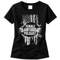 Anthropologist Power Flag Anthropology Student Womens T-Shirt