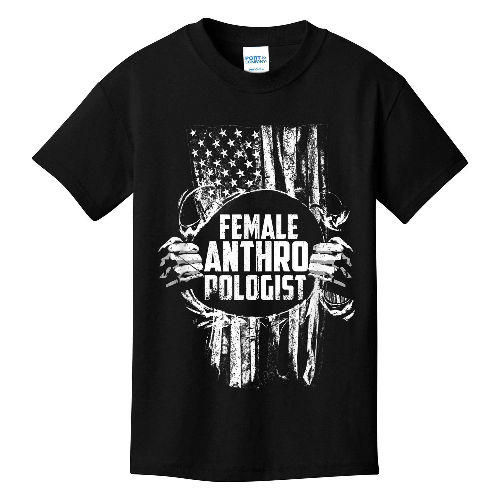 Anthropologist Power Flag Anthropology Student Kids T-Shirt