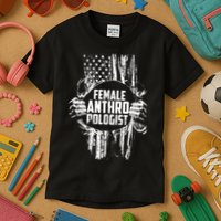 Anthropologist Power Flag Anthropology Student Kids T-Shirt