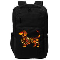 Autumn Pumpkin Fall Dachshund Thanksgiving Impact Tech Backpack