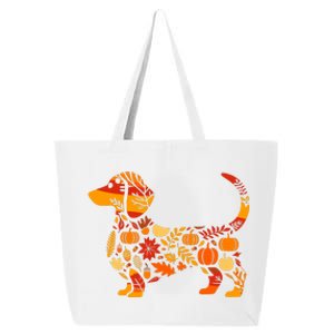 Autumn Pumpkin Fall Dachshund Thanksgiving 25L Jumbo Tote