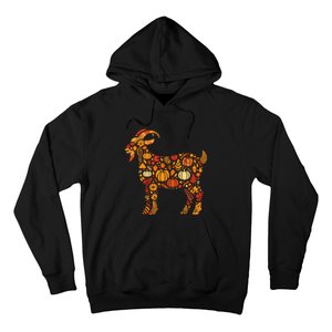 Autumn Pumpkin Fall Goat Thanksgiving Hoodie