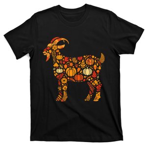 Autumn Pumpkin Fall Goat Thanksgiving T-Shirt